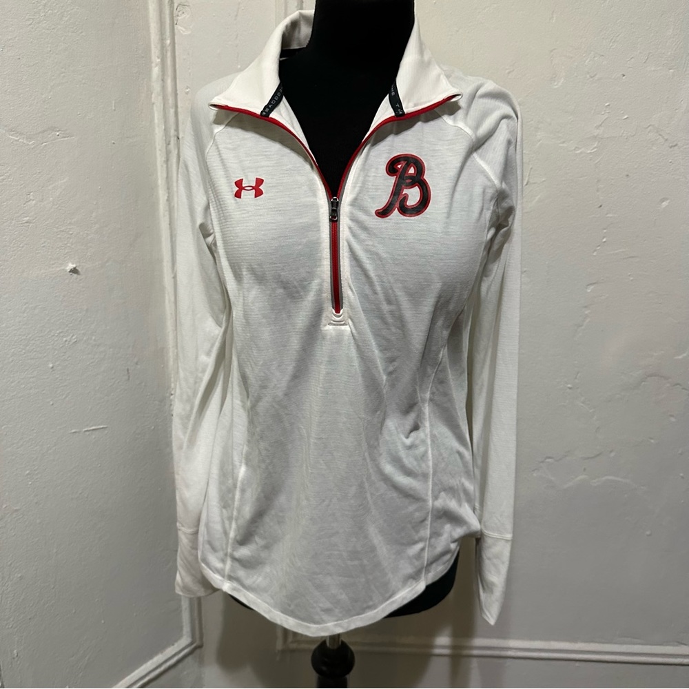 Boston Red Sox White Women's Adapt Quarter Zip by Under Armour